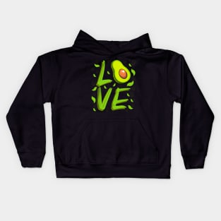 i love avocado Kids Hoodie